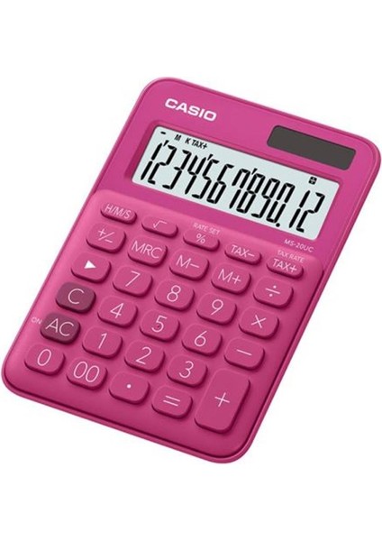 MS-20UC-RD 12 Hane Koyu Pembe Masa Üstü Hesap Makinesi