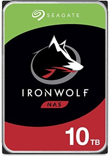 Ironwolf 10TB 7200RPM 256MB Sata3 ST10000VN000 Nas HDD (Resmi Disti Garantili)