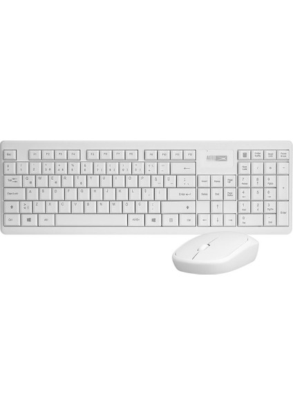 Lansing ALBC6314 Beyaz 2.4ghz 1200DPI Mouse Türkçe Q Kablosuz Klavye + Mouse Set