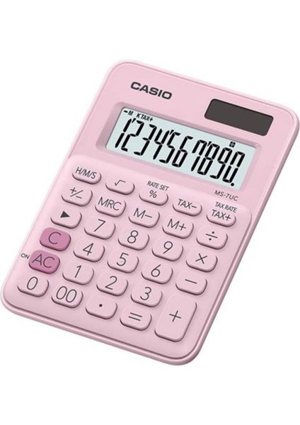 Ms-7uc-Pk 10 Hane Açık Pembe Masa Üstü Hesap Makinesi