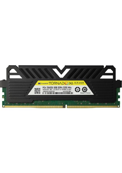 8gb 3200MHZ Ddr4 Soğutuculu Pc Bellek (TMMDD48GB3200DKBX6
