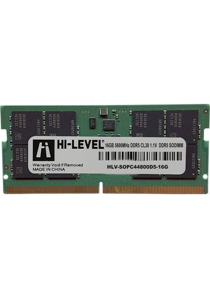 16GB 5600MHZ Ddr5 Sodimm Kutulu (HLV-SOPC44800D5/16G)