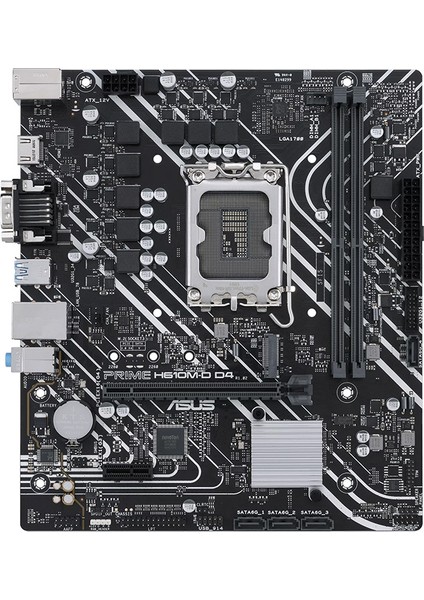Prıme H610M-D D4 Intel H610 LGA1700 Ddr4 3200 HDMI VGA M2 Usb3.2 Com Matx A