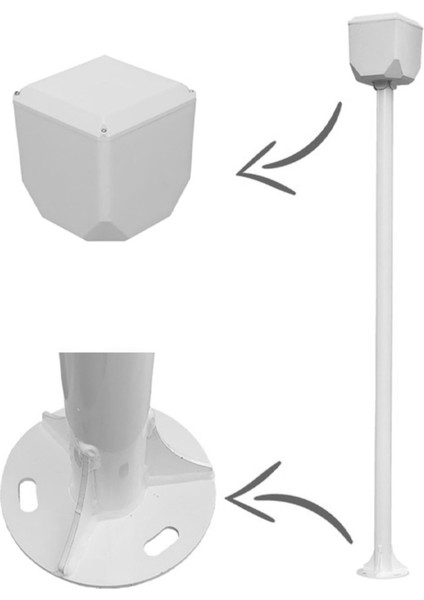 Kamerakutusu TRK-150+154 1,5 Metre Metal Kamera Direği ( TRK-154 Dahil )