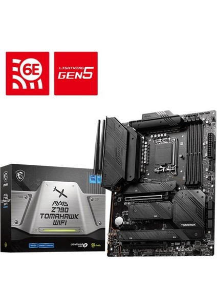 Msı Mag Z790 Tomahawk Wıfı Ddr5 7200MHZ 4xm.2 1xhdmı 1xdp USB 3.2 1700 Atx (12. / 13. ve 14. Nesil Işlemci Uyumlu)