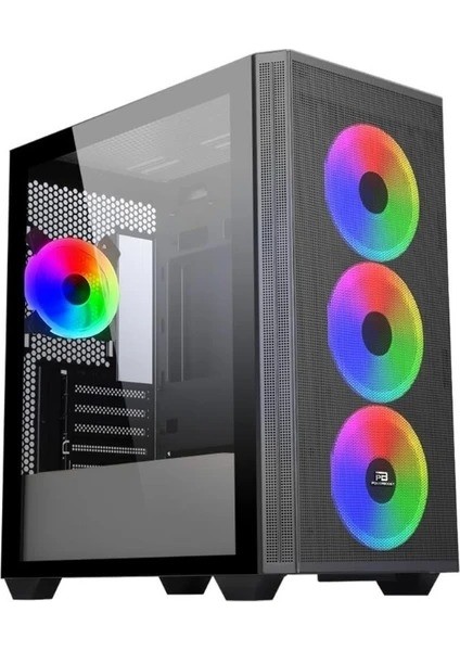 PB-P2252BB USB 3.0 Mesh Siyah 4x Ring Argb Fanlı Mid Tower Gaming Kasa