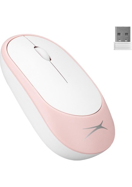 Lansing ALBM7314 Pembe 2.4ghz USB 1200DPI Alkalin Pilli Kablosuz Mouse