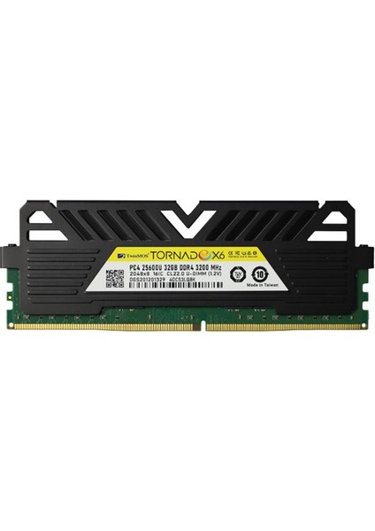 32 GB Ddr4 3200MHZ Twınmos Tornado Soğutuculu Dt TMMDD432GB3200DKBX6