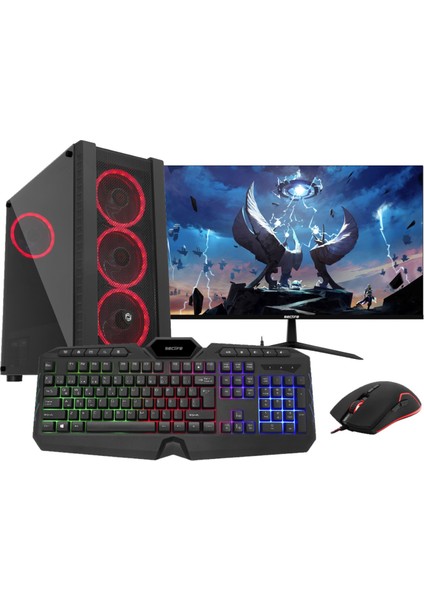 GM-1258 I5-12400F 16GB 500GB 4gb R9370 500W Dos +24" Monitör Oyuncu Pc