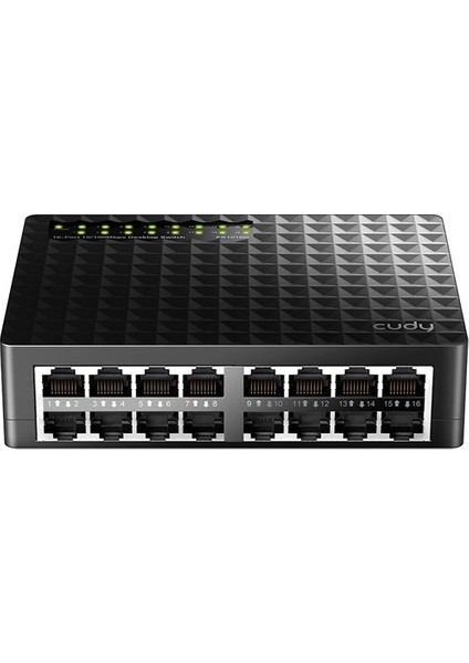 FS1016D 16 Port 10/100 Yönetilemez Desktop Plastik Kasa Switch