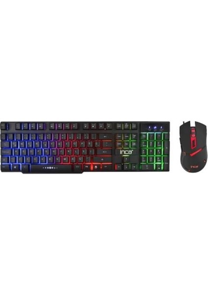 Inca IKG-448 Raınbow Gamıng Mekanık Hıslı Klavye &amp; Mouse Set