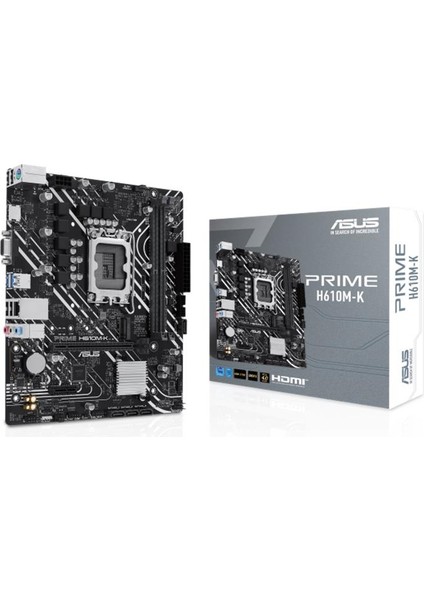 Prıme H610M-K Ddr5 5600MHZ 1xvga 1xhdmı 1xm.2 USB 3.2 Matx 1700P (12. / 13. ve 14. Nesil Işlemci Uyumlu)