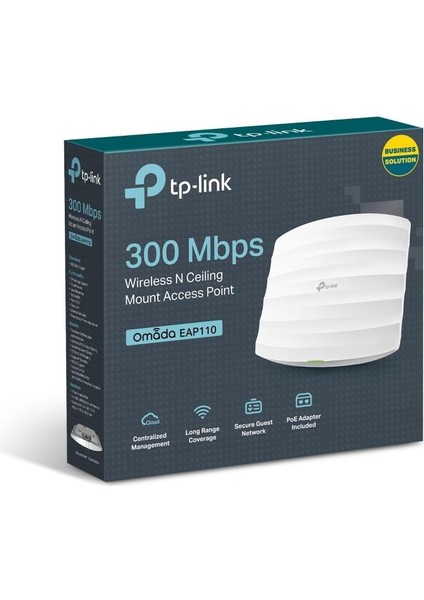 Tp-Lınk Omada EAP110 1 Port 10/100 2.4ghz 300MBPS 2X4DBI Anten Iç Ortam Tavan Tipi Access Poınt(Adaptörlü)