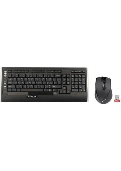 A4 Tech 9300F Q Türkçe Kablosuz Multimedya Siyah Klavye+ Mouse