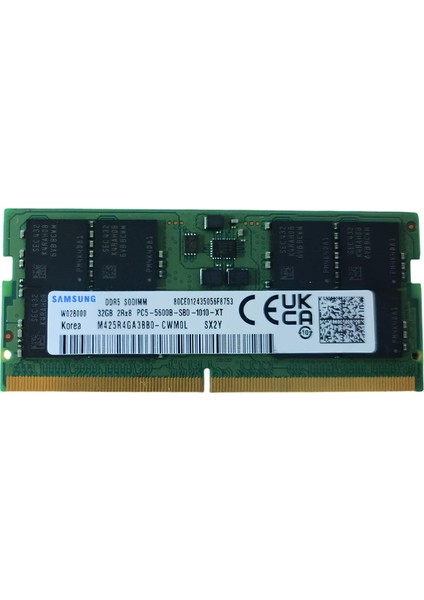 32 GB 5600MHZ Ddr5 M425R4GA3BB0-CWM Notebook Ram Kutusuz