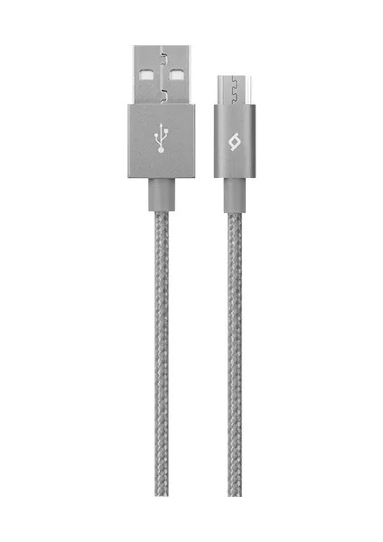 2DK11UG Alumicable Micro USB Şarj Kablosu,gri