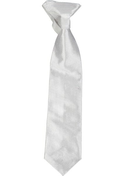 Lastikli Unisex Beyaz Çocuk Kravat