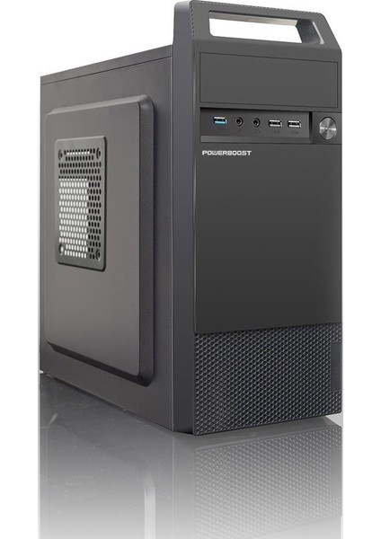 Power Boost VK-V02M 350W Atx Kulplu USB 3.0 Siyah Kasa