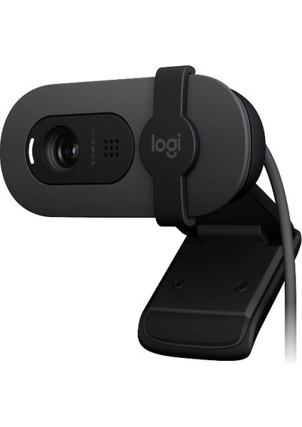 Brio 100 Toplantı/Akış için Full HD Web Kamerası, Otomatik Aydınlatma Dengesi, Dahili Mikro, Gizlilik Bölmesi, USB-A, Microsoft Teams, Google Meet, Zoom için - Grafit