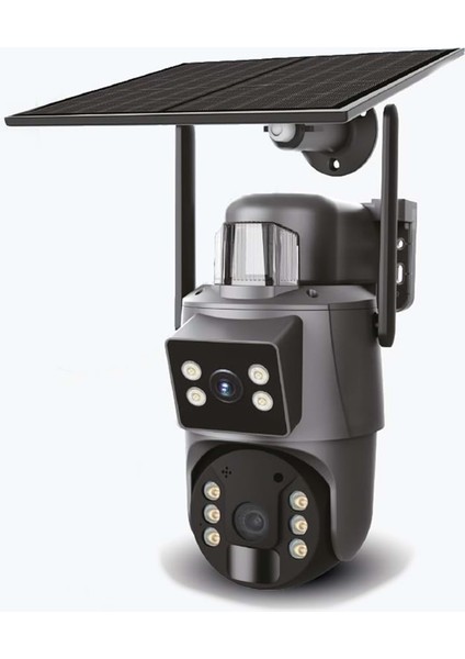 Inox 238 3+3 Mp Dual Lens 4g/lte Ip Solar Panel Kamera