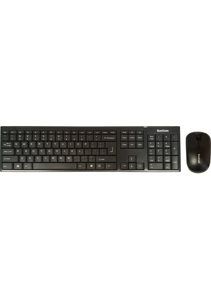 SKM-02W Q Ingilizce Kablosuz Siyah Klavye+ Mouse