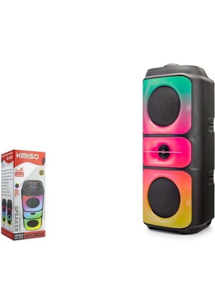 Kımıso QS3629 Bluetooth Speaker Rgb (Bt, Usb, Fm, Mıc Girişi, Tws, Düğmeli,)