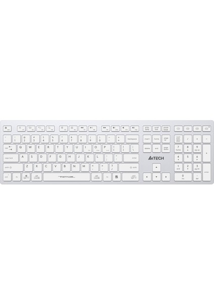 A4 Tech FBX50C Q Bluetooth M.m Klavye,beyaz,şarjlı
