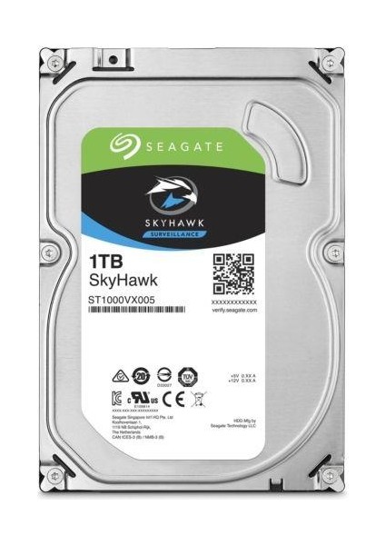 ST1000VX005 Skyhawk 3.5" 1tb 5900RPM 64MB Sata 7/24 Harddisk