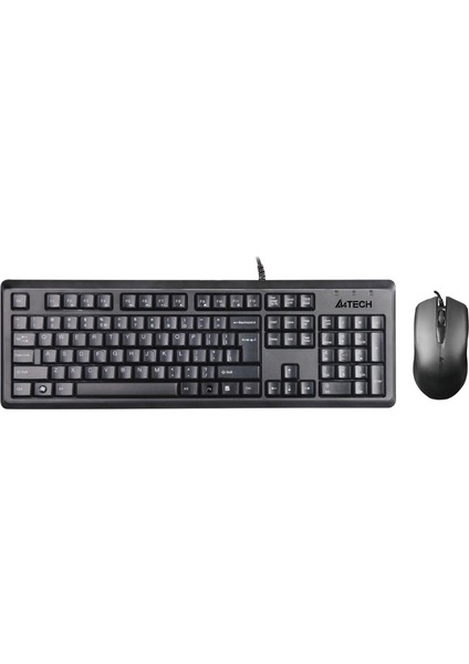 A4 Tech KR-9276 Q USB Fn Multimedya Klavye+Optik Kablolu Mouse Set