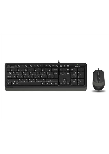 A4 Tech F1010 Q Türkçe USB Multimedya Gri 1600DPI Klavye+ Mouse