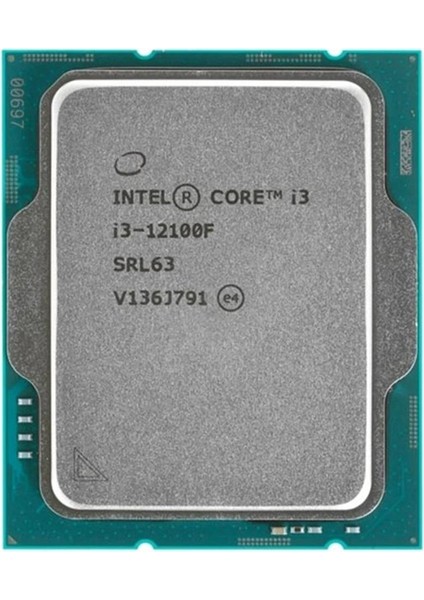 Core I3 12100F Tray 3.3 Ghz 4 Çekirdek 12MB Cache LGA1700 Soket 10NM Kutusuz Işlemci