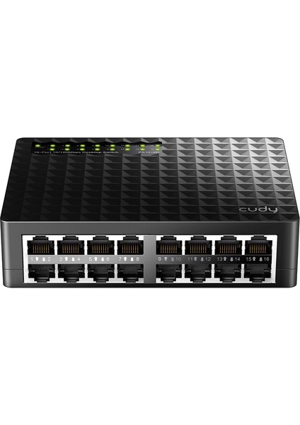 FS1016D 16 Port 10/100 Yönetilemez Desktop Plastik Kasa Switch