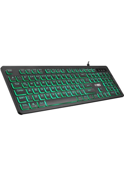 Lansing ALGK8264 Siyah USB 3 Renk Zemin Aydınlatmalı Q Multimedya Fonksiyonlu Gaming Klavye