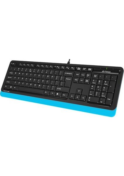 A4 Tech FK10 USB Kablolu Q Multimedia Klavye Mavi