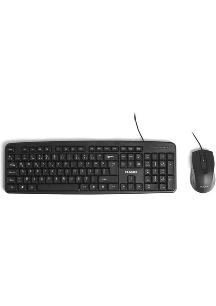 DK-AC-KM1030 USB Q Klavye-Mouse Set,siyah