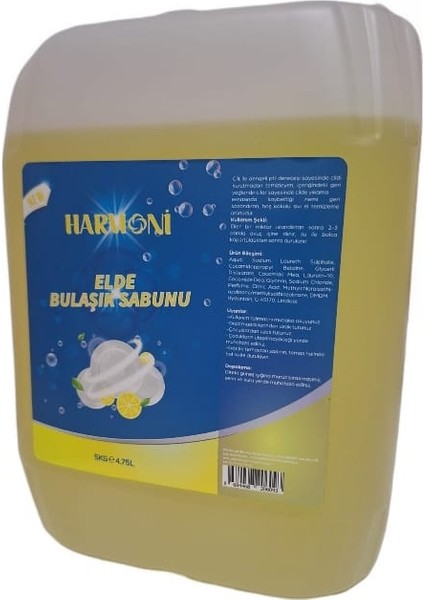 Bulaşık Yıkama Elde 5 lt Limon Esansı Kokulu