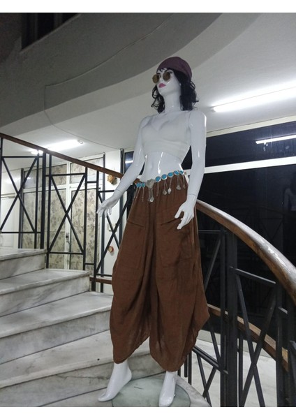 İtalyan Cepli Keten Şalvar Pantolon (36-48 Beden Arası) fiyatları