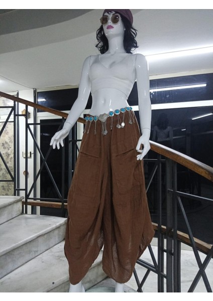 İtalyan Cepli Keten Şalvar Pantolon (36-48 Beden Arası) modelleri
