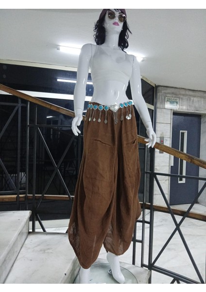 İtalyan Cepli Keten Şalvar Pantolon (36-48 Beden Arası) indirimleri