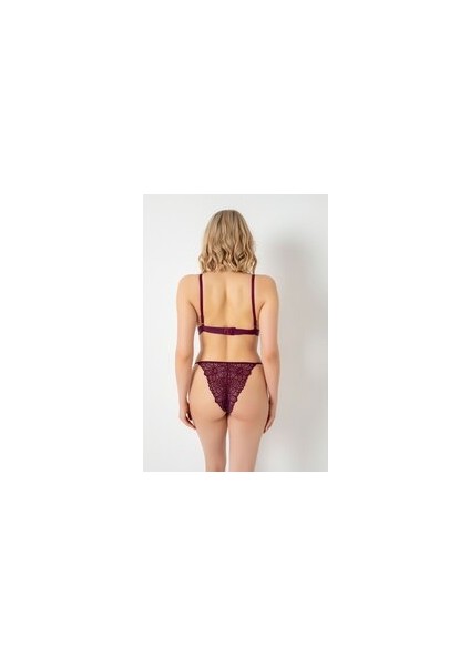 Bordo Lastikli Dantel İç Çamaşırı Takımı fiyatları