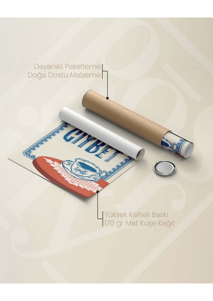 Dedikodu & Gıybet - Türk Kahvesi Temalı Nostaljik Çerçeveli-Çerçevesiz Poster indirimleri