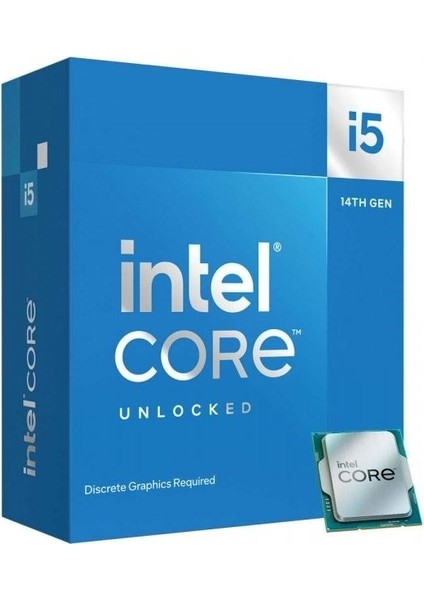 Core I5 14600KF 44MB 8çekirdekli VGA Yok 1700P 125W Kutulu+Fansız