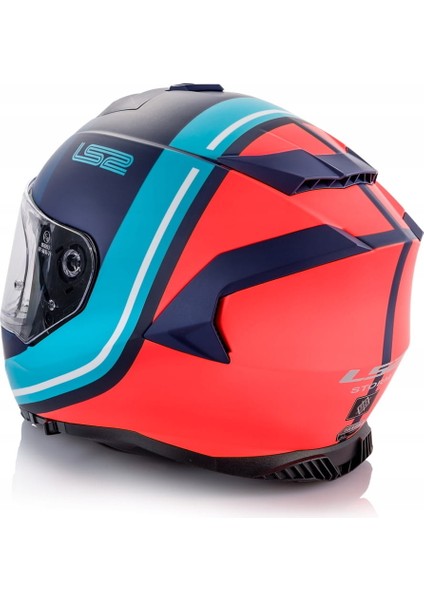 Storm 2 Slant Mat Mavi Turuncu Kapalı Motosiklet Kaskı Gri Camlı fırsatları