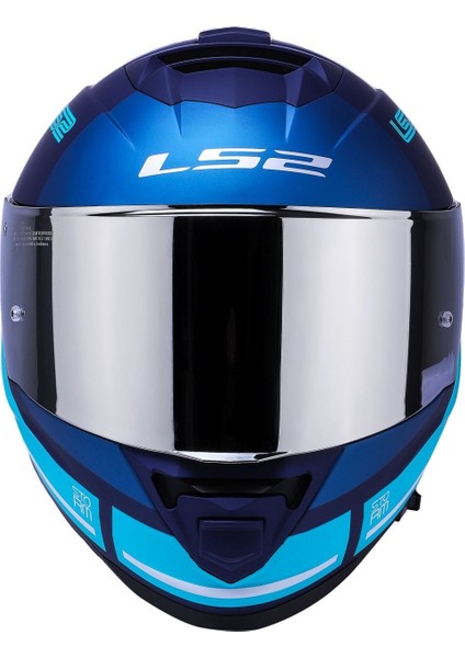 Storm 2 Slant Mat Mavi Turuncu Kapalı Motosiklet Kaskı Gri Camlı indirimleri