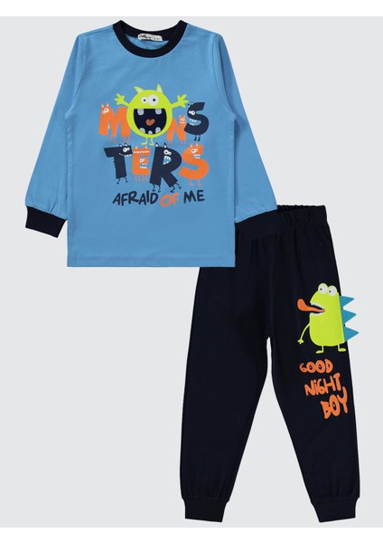 Erkek Çocuk Pijama Takımı 2-5 Yaş Lacivert