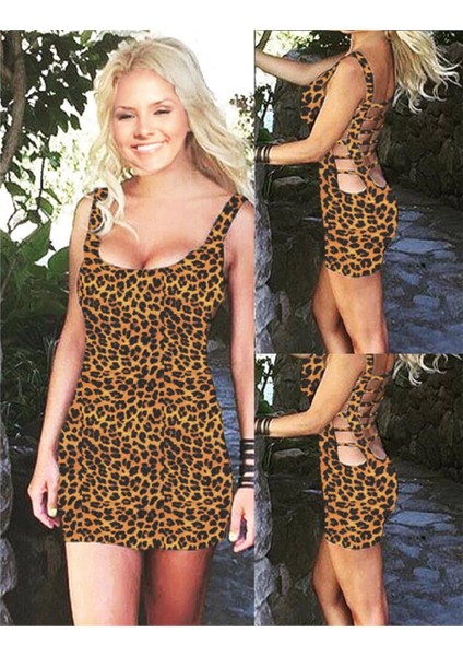 Angel B101143 Özel Tasarım Sırt Dekolteli Mini Elbise