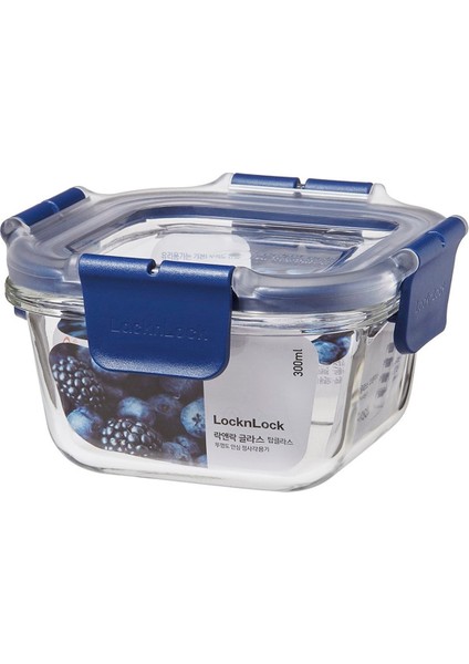 Ll Top Class Fırın & Saklama Kabı Kare Kilitli 300 ml Mavi