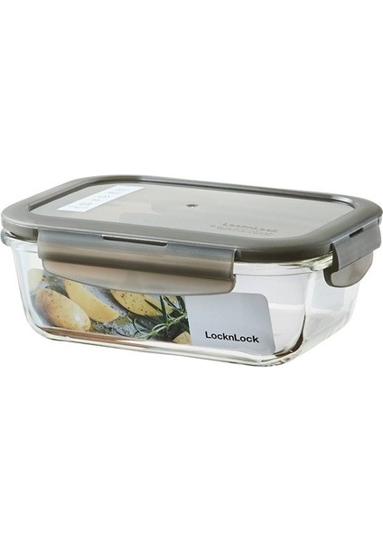 LocknLock Euro Fırın & Saklama Kabıi Dörtgen 630 ml Gri