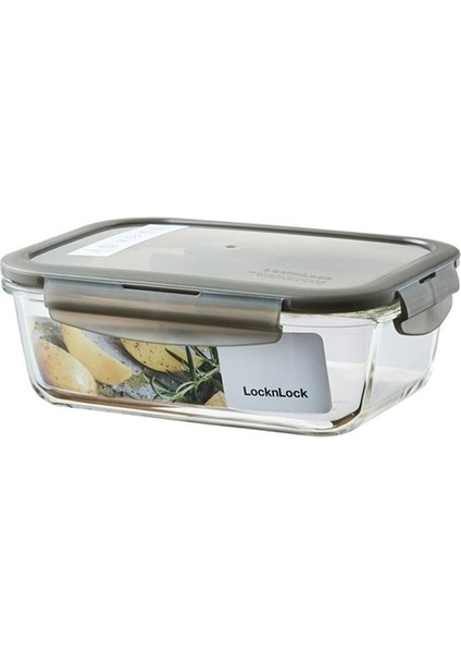 LocknLock Euro Fırın & Saklama Kabıi Dörtgen 740 ml Gri
