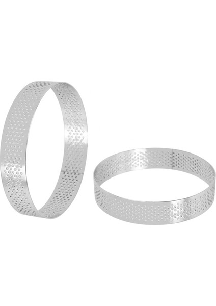 4 Adet Dairesel Gözenekli Tart Yüzük Alt Kule Pasta Kek Kalıbı Pişirme Araçları Isıya Dayanıklı Delikli Kek Mus Halkası, 10 cm (Yurt Dışından) fiyatları